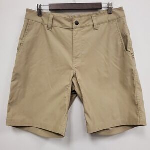 Stio Mens Coburn Shorts Size 34 Tan Chino Outdoor Nylon Stretch Athletic Hike